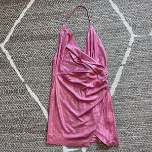 superdown Pink Halter Mini Dress